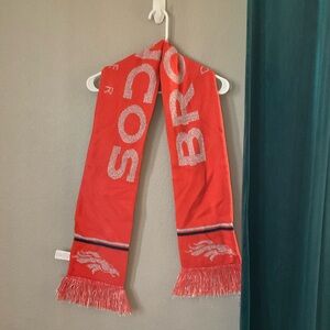 Orange Denver Broncos Scarf with Fringe